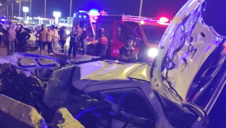 Osmaniye’de feci kaza… Araba karşı şeride geçip duvara çarptı: 2 meyyit