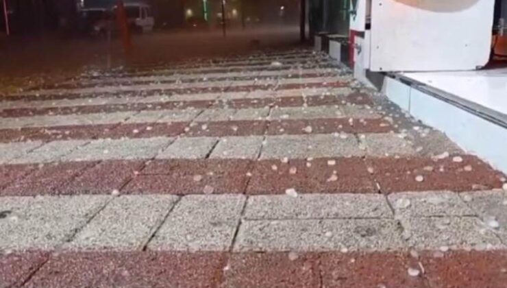 Bursa’da ceviz büyüklüğünde dolu yağdı