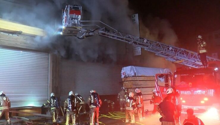Başakşehir’de mobilya atölyesinde yangın paniği!