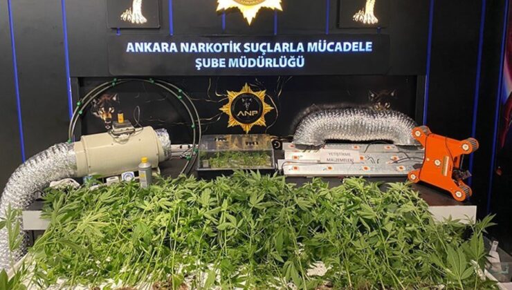Ankara’da 20 bin uyuşturucu hap ve 57 kök kenevir ele geçirildi