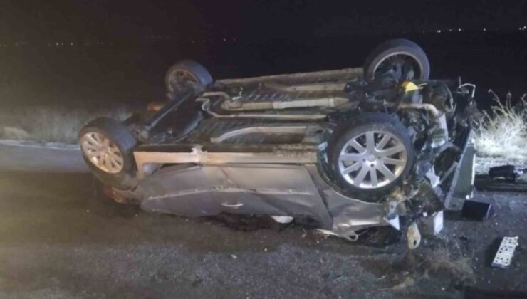 Eskişehir’de bariyerlere çarpan araç takla attı: 1 meyyit, 3 yaralı!
