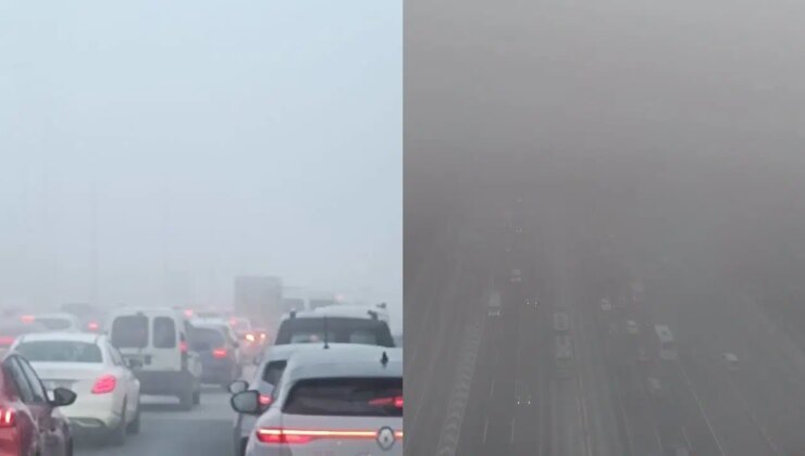 İstanbul’da ‘sis’ esareti: Trafikte sıkıntı anlar… Görüş uzaklığı düştü!