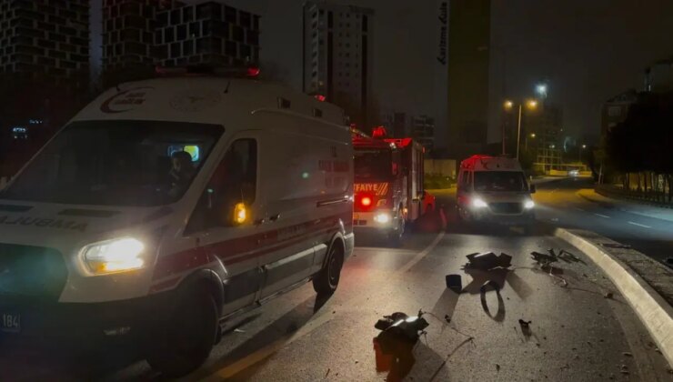 İstanbul Kartal’da iki araba çarpıştı: Yaralılar var!