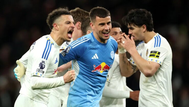 Manchester United 10 kişi kaldı: Leeds United 45 yıl sonra kazandı!