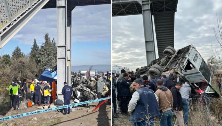 Son dakika… Başkent’te müthiş kaza… Halk otobüsü üst geçide çarptı: Çok sayıda meyyit ve yaralı var!