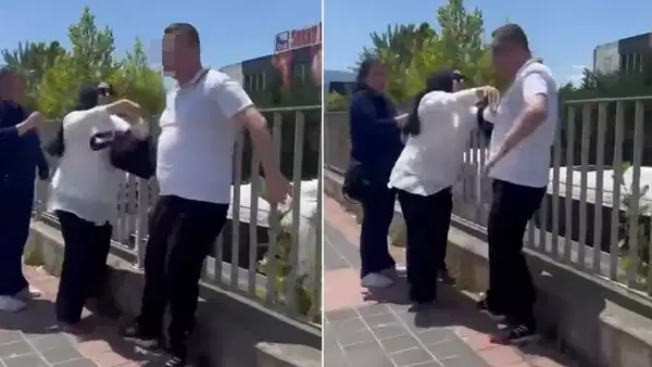 Bursa’da erkek şiddeti… Bayanın yardımına bir öbür bayan koştu: O anlar kamerada