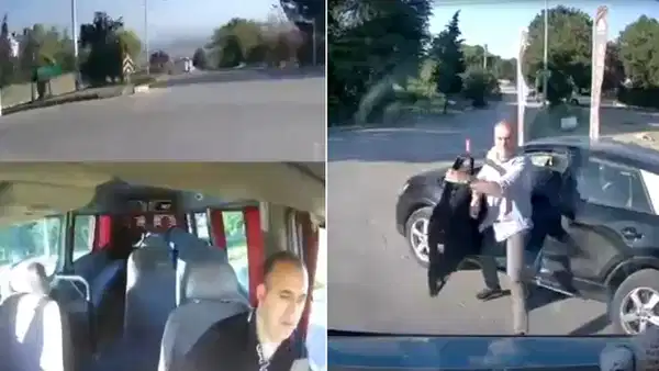 Savcı ile minibüs sürücüsünün trafikteki arbedesinin imgeleri ortaya çıktı: Hem savcı hem sürücü hakkında isimli süreç başlatıldı